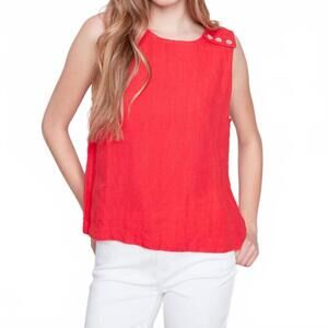 NEW CHARLIE B sleeveless top in cherry